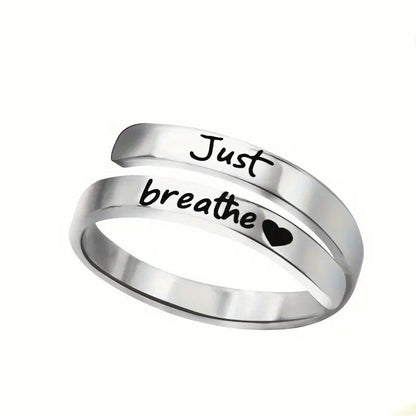Silver Spiral Heart Ring